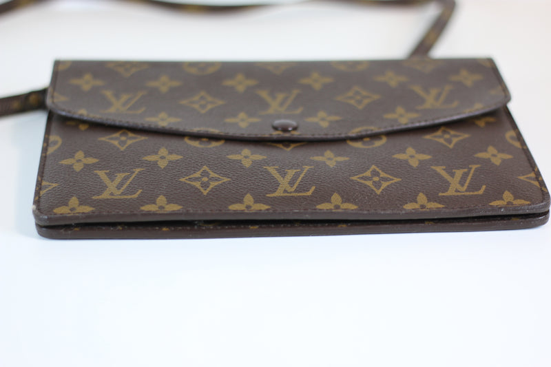 Louis Vuitton Monogram Double Pochette Rabat Sling Bag Used