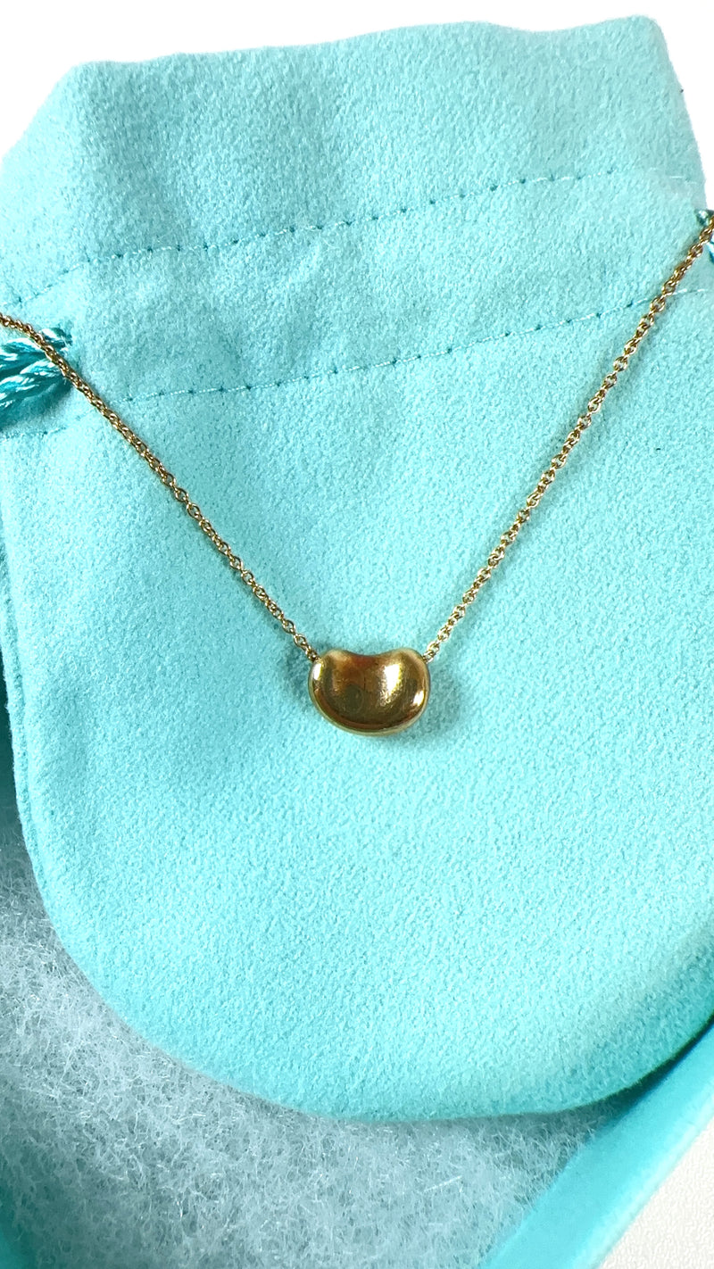 Tiffany & Co. Bean Heart Pendant Necklace(AU750/18K Gold) Used