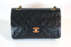 Vintage CHANEL Small Double Flap Matelasse Lambskin Chain Shoulder Bag Used