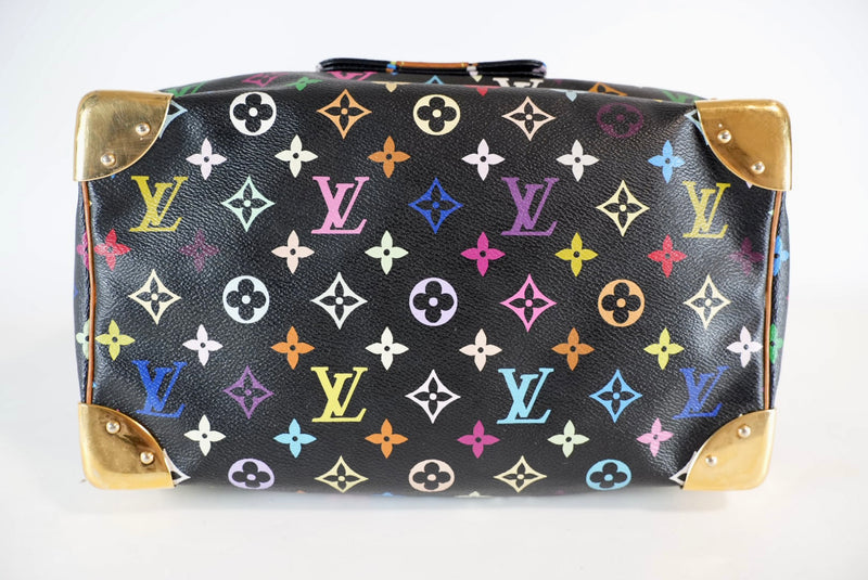 Louis Vuitton X Takashi Murakami Monogram Multicolor Speedy 30 Noir Used