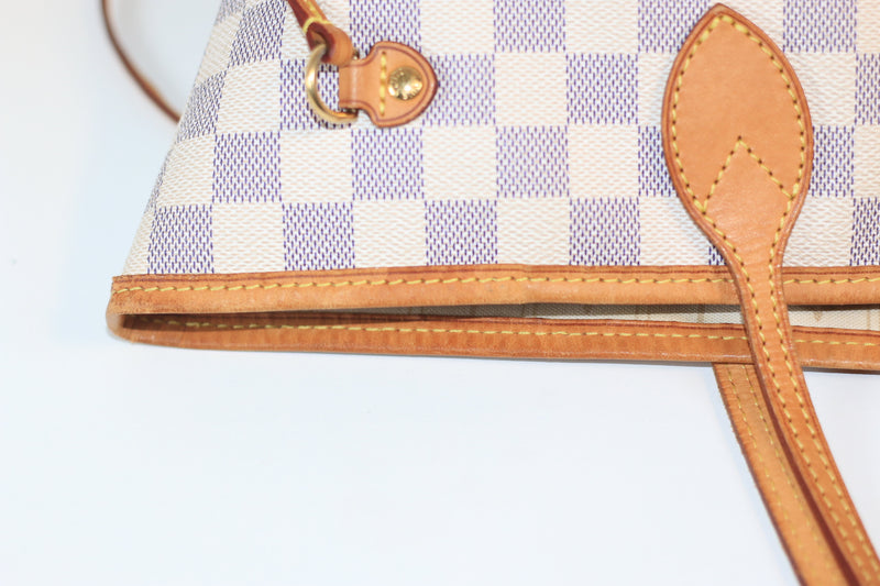 Louis Vuitton Damier Azur Neverfull MM Used