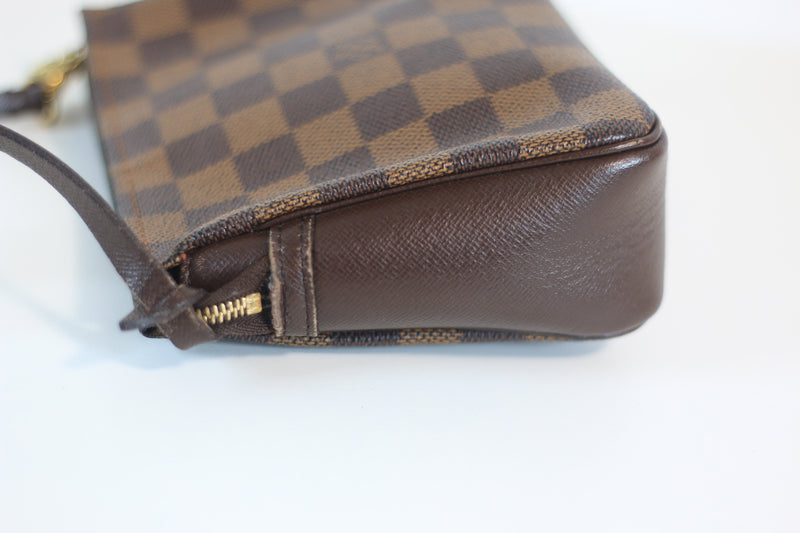 Louis Vuitton Damier Ebene Trousse Makeup Pouch Used