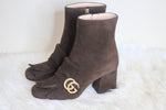 GG Suede Ankle Boots