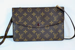 Louis Vuitton Monogram Double Pochette Rabat Sling Bag Used