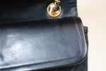 Vintage CHANEL Small Double Flap Matelasse Lambskin Chain Shoulder Bag Used