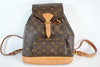 Louis Vuitton Monogram Montsouris MM Backpack Used