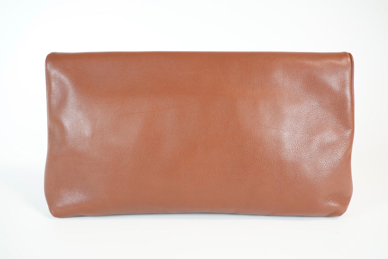 Celine Triomphe Calfskin Leather Clutch Bag Used