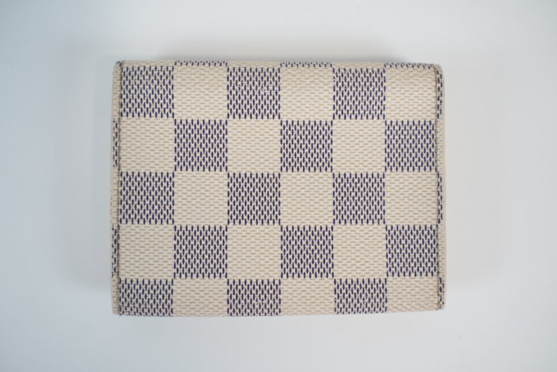 Louis Vuitton Damier Azur Envelope De Visite Card Case Used