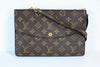 Louis Vuitton Monogram Double Pochette Rabat Sling Bag Used