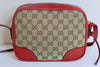 Gucci Bree GG Canvas Crossbody Bag Red Used