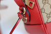 Gucci Bree GG Canvas Crossbody Bag Red Used