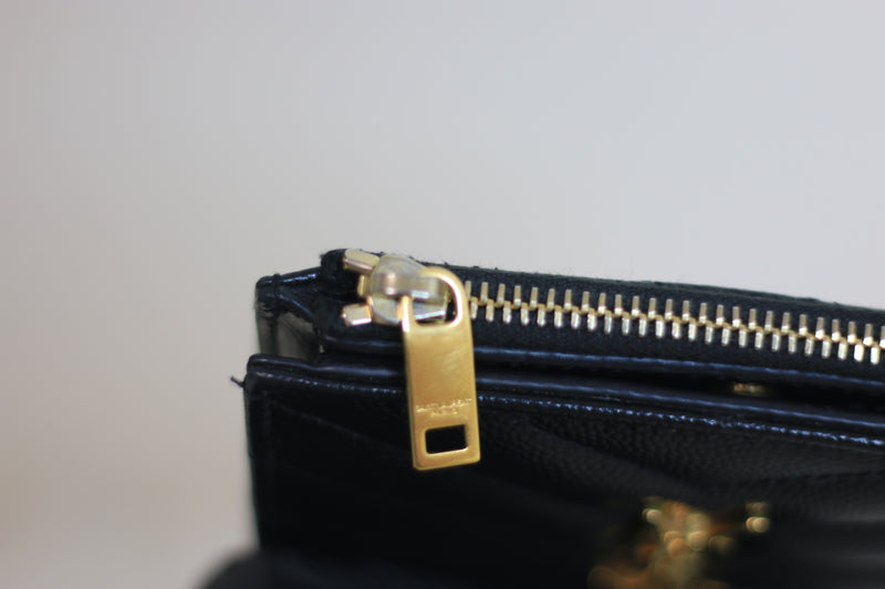 YSL Cassandra Bifold Wallet Black