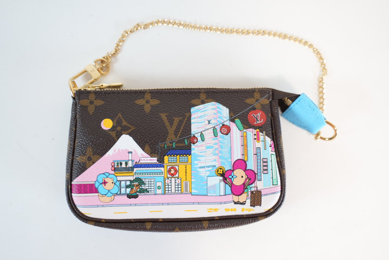 Limited Edition Louis Vuitton Monogram Mini Pochette Christmas Animation Tokyo Unused