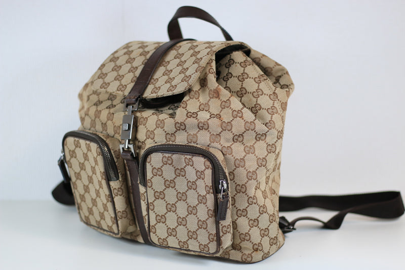 Gucci Canvas Backpack Used