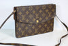 Louis Vuitton Monogram Double Pochette Rabat Sling Bag Used