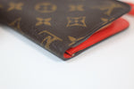 Louis Vuitton Monogram Compact Insolite Wallet Orange Used