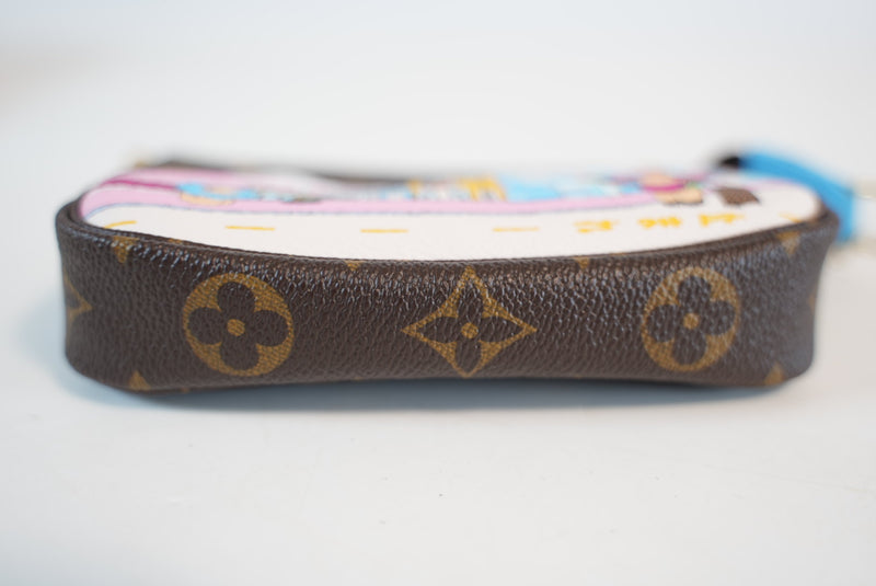 Limited Edition Louis Vuitton Monogram Mini Pochette Christmas Animation Tokyo Unused