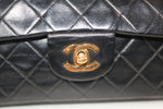 Vintage CHANEL Small Double Flap Matelasse Lambskin Chain Shoulder Bag Used