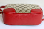 Gucci Bree GG Canvas Crossbody Bag Red Used