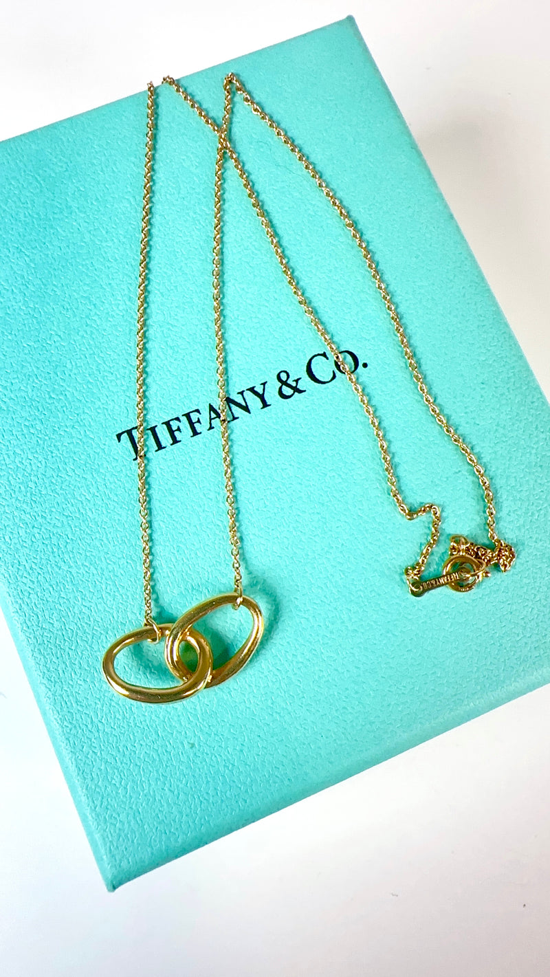 Tiffany & Co. Double Loop AU750/K18 Gold Necklace Used