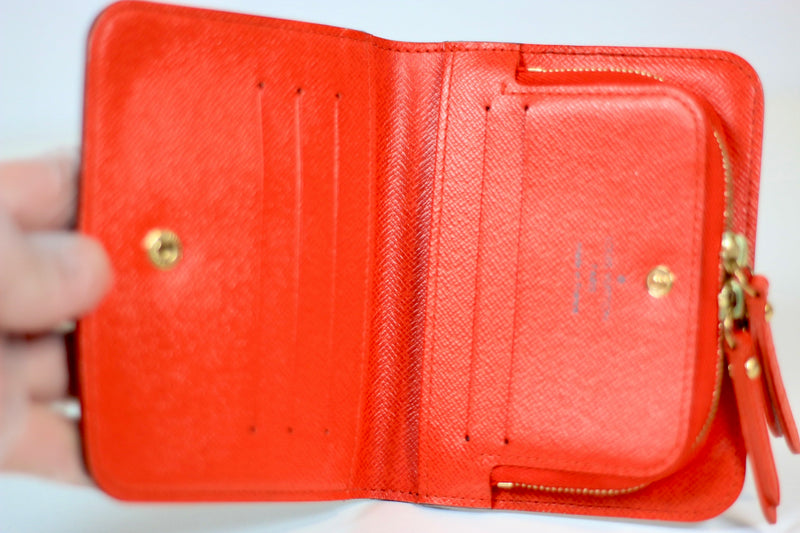 Louis Vuitton Monogram Compact Insolite Wallet Orange Used