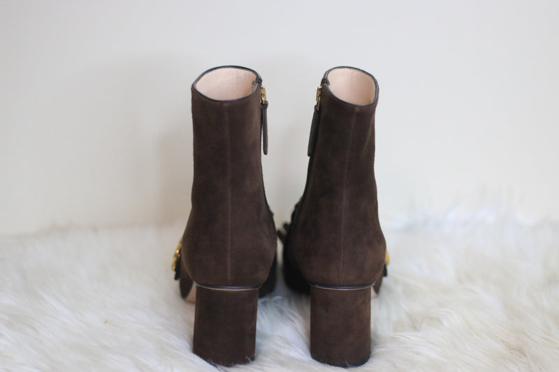 GG Suede Ankle Boots