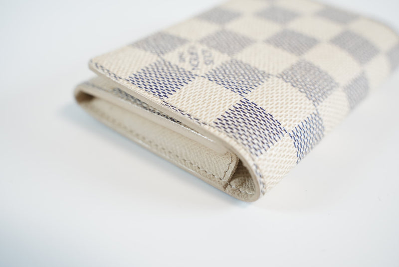 Louis Vuitton Damier Azur Envelope De Visite Card Case Used