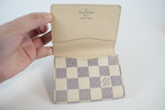 Louis Vuitton Damier Azur Envelope De Visite Card Case Used