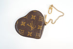 Louis Vuitton Monogram Porte Monnaie Leopard Coeur Heart Coin Purse Used