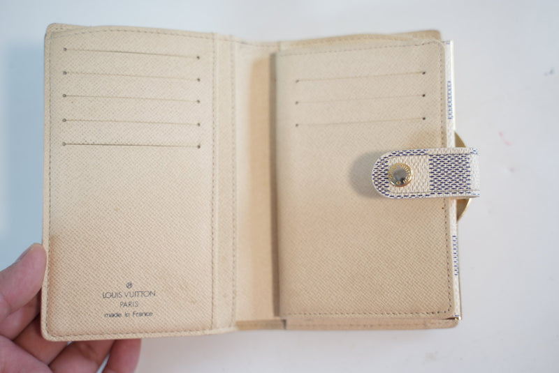 Louis Vuitton Damier Azur Portefeuille Viennois Wallet Used