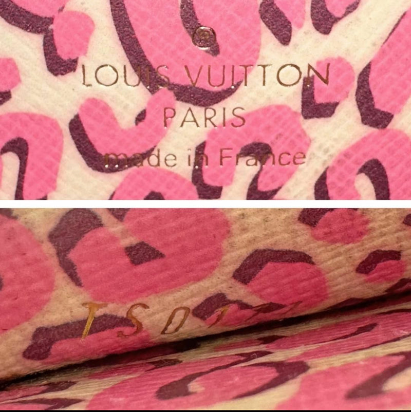 Louis Vuitton Monogram Porte Monnaie Leopard Coeur Heart Coin Purse Used