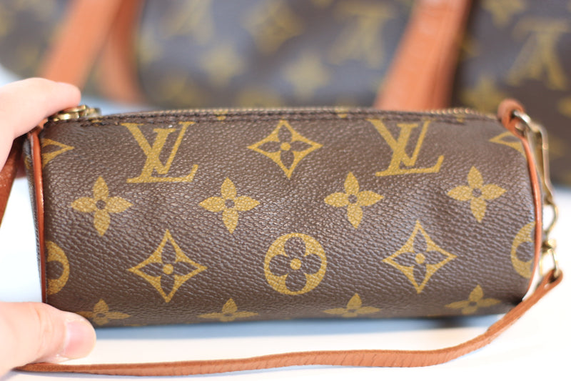 Louis Vuitton Monogram Papillon 30 w/ Mini Papillon Handbag Used