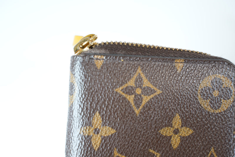 Louis Vuitton Monogram Clemence Wallet Mimosa Interior Used