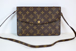 Louis Vuitton Monogram Double Pochette Rabat Sling Bag Used