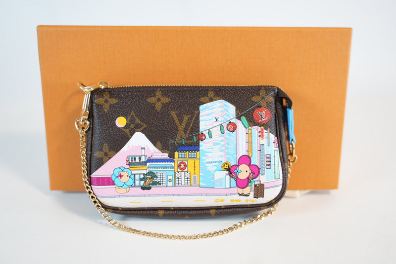 Limited Edition Louis Vuitton Monogram Mini Pochette Christmas Animation Tokyo Unused