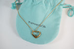 Tiffany & Co. Open Heart Necklace AU750/18KGold Used