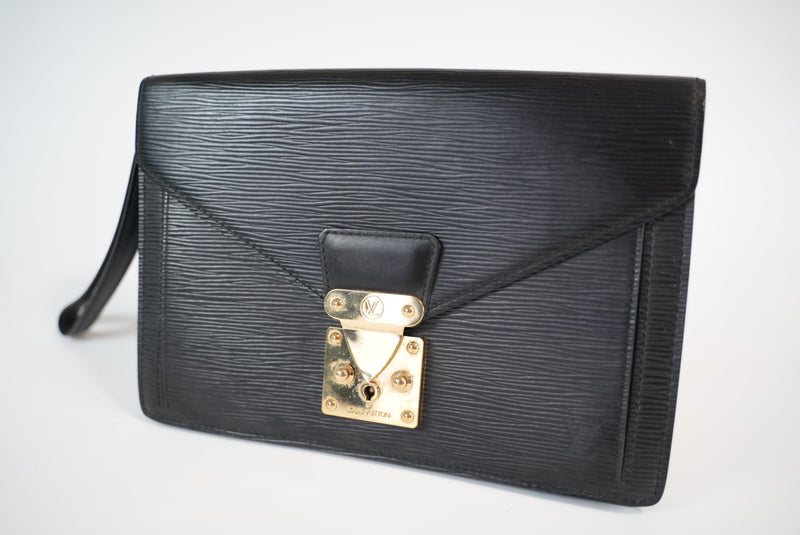 Louis Vuitton Epi Leather Pochette Sellier Dragonne Clutch Bag