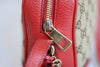 Gucci Bree GG Canvas Crossbody Bag Red Used