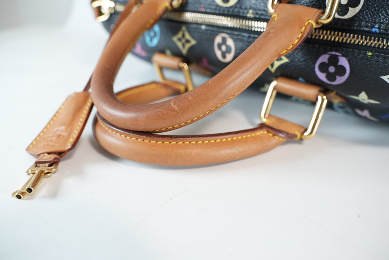 Louis Vuitton X Takashi Murakami Monogram Multicolor Speedy 30 Noir Used