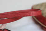 Gucci Bree GG Canvas Crossbody Bag Red Used