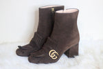 GG Suede Ankle Boots