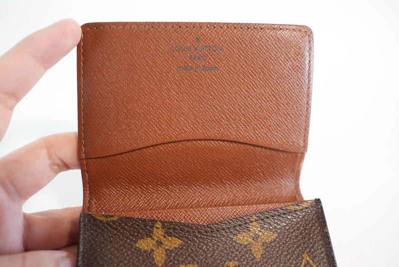 Louis Vuitton Monogram Envelope De Viste Business Card Case Used