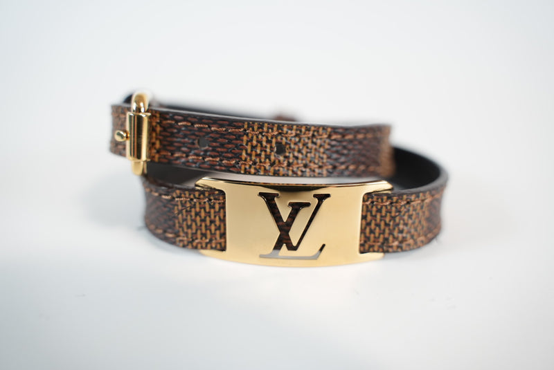 Louis Vuitton Damier Ebene Sign It Bracelet Used