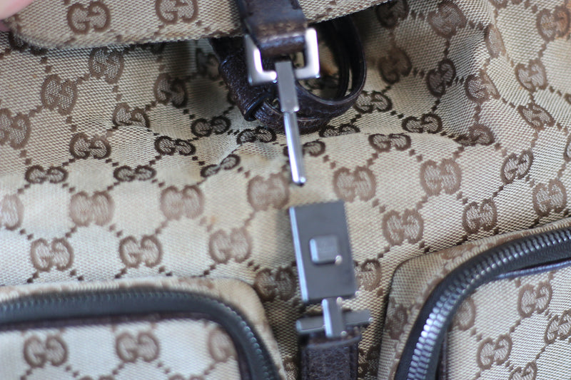 Gucci Canvas Backpack Used