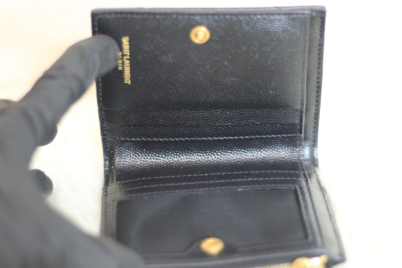 YSL Cassandra Bifold Wallet Black