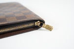 Louis Vuitton Damier Ebene Porte Monnaie Zippy Wallet Used