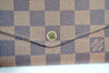 Louis Vuitton Damier Ebene Sarah Wallet Rose Ballerine Interior Used