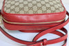 Gucci Bree GG Canvas Crossbody Bag Red Used