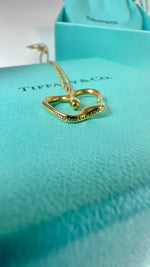 Tiffany & Co. Apple Pendant AU750/K18 Gold Necklace Used