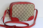 Gucci Bree GG Canvas Crossbody Bag Red Used